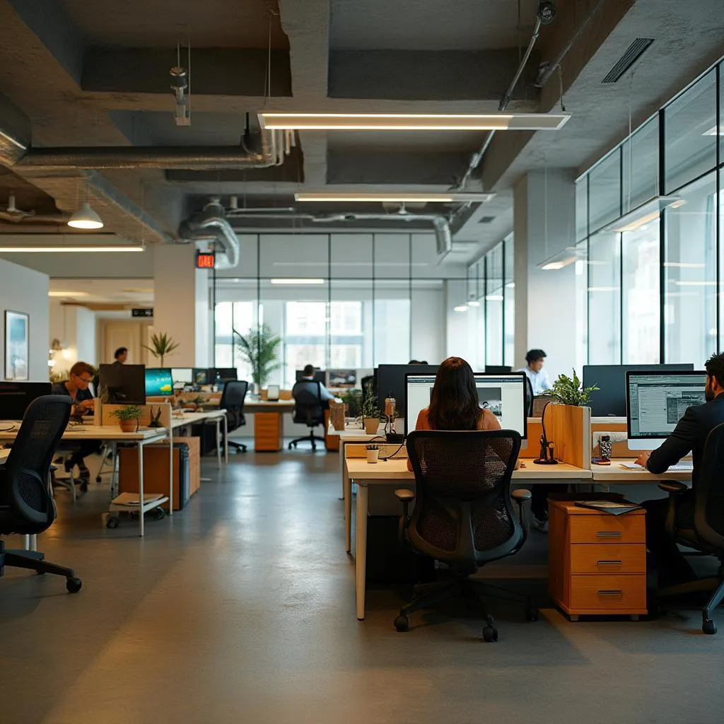 Equipo de FinArg Consultores trabajando en su oficina moderna en Buenos Aires.
