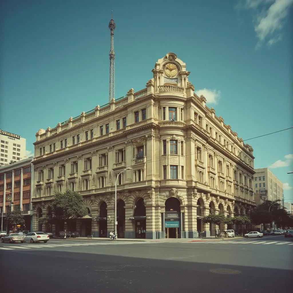 Edificio emblemático del distrito financiero de Buenos Aires, representando el mercado local.